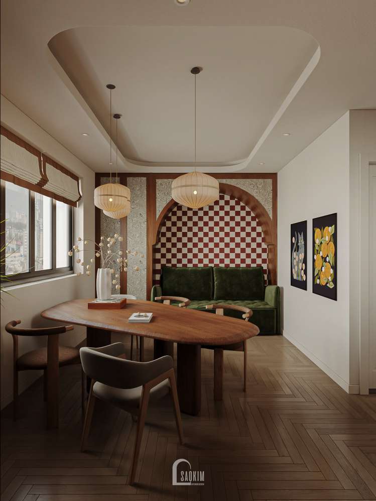 Thiết kế nội thất phòng làm việc phong cách Contemporary mix Mid - Century